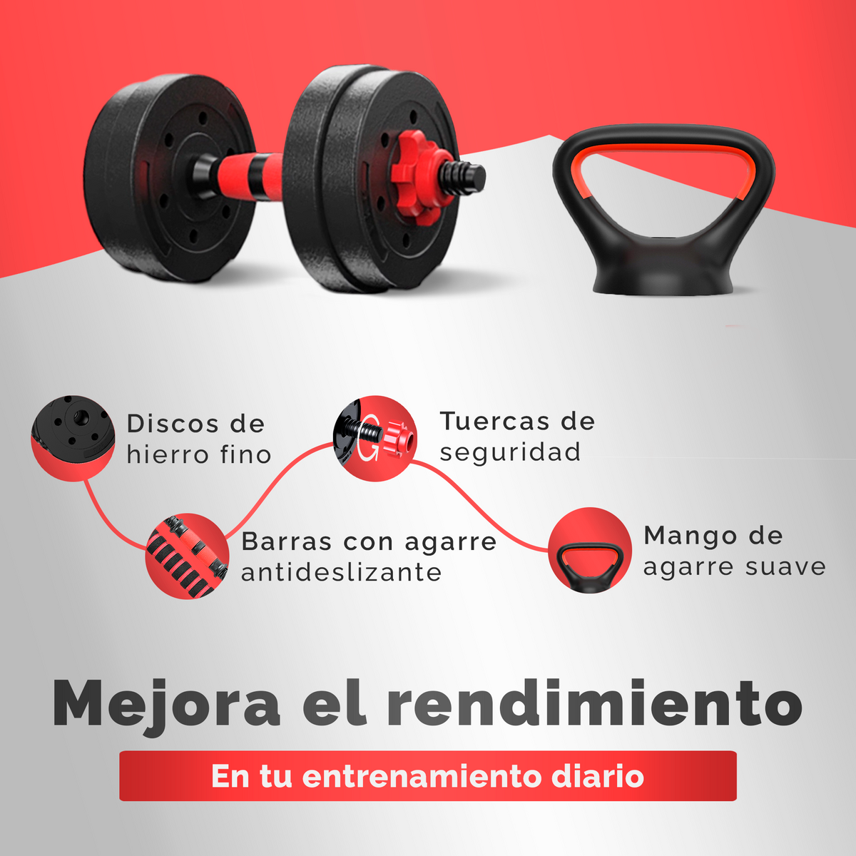 Juego de pesas ajustables