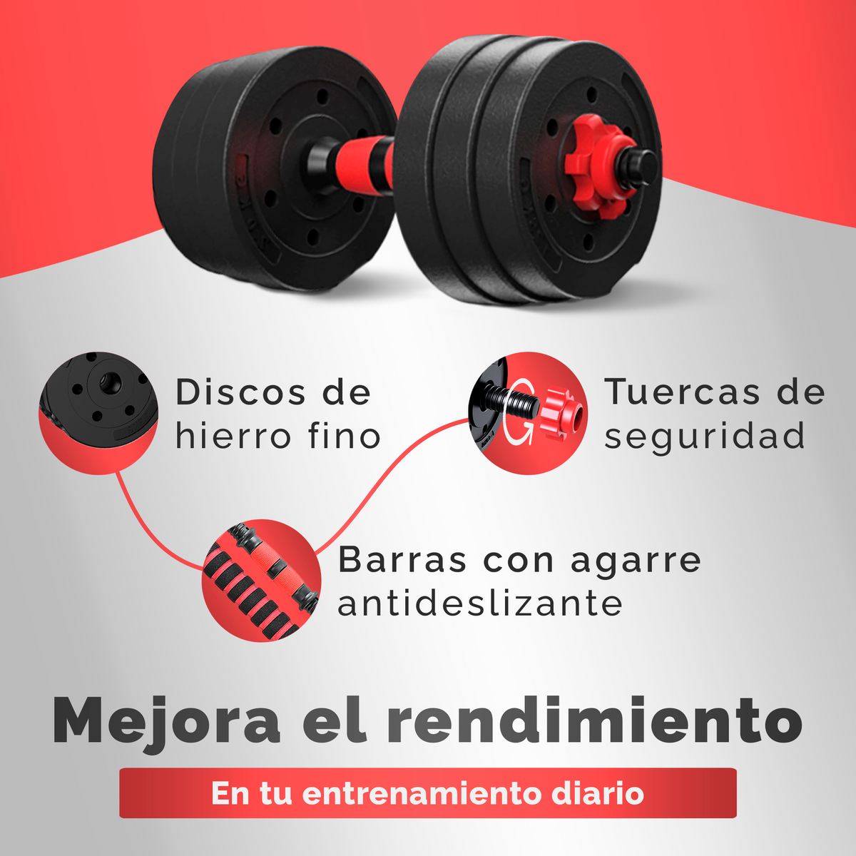 Juego de pesas ajustables