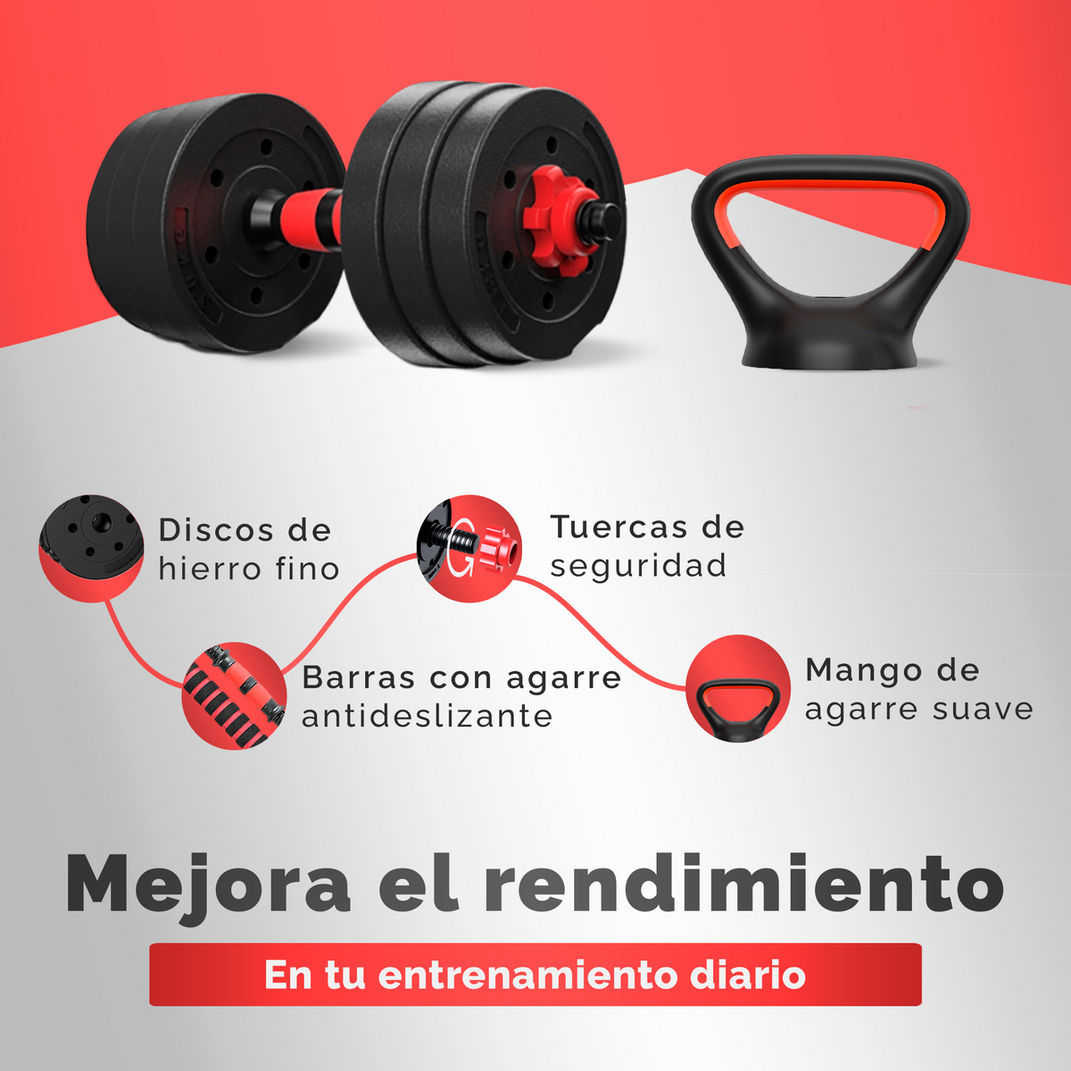 Juego de pesas ajustables