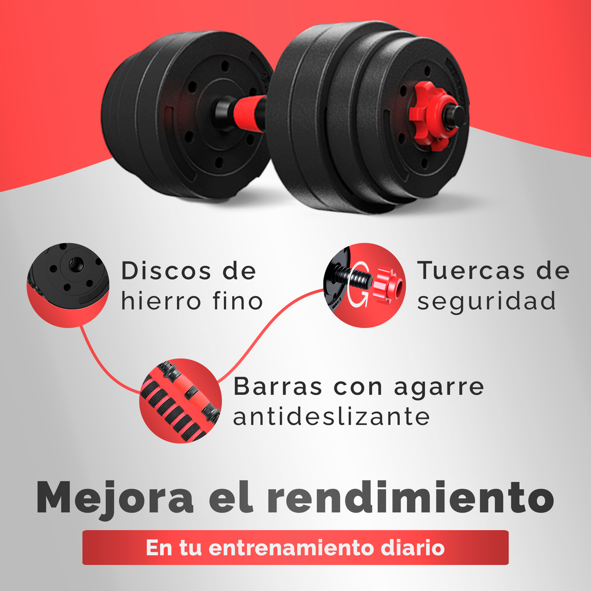 Juego de pesas ajustables