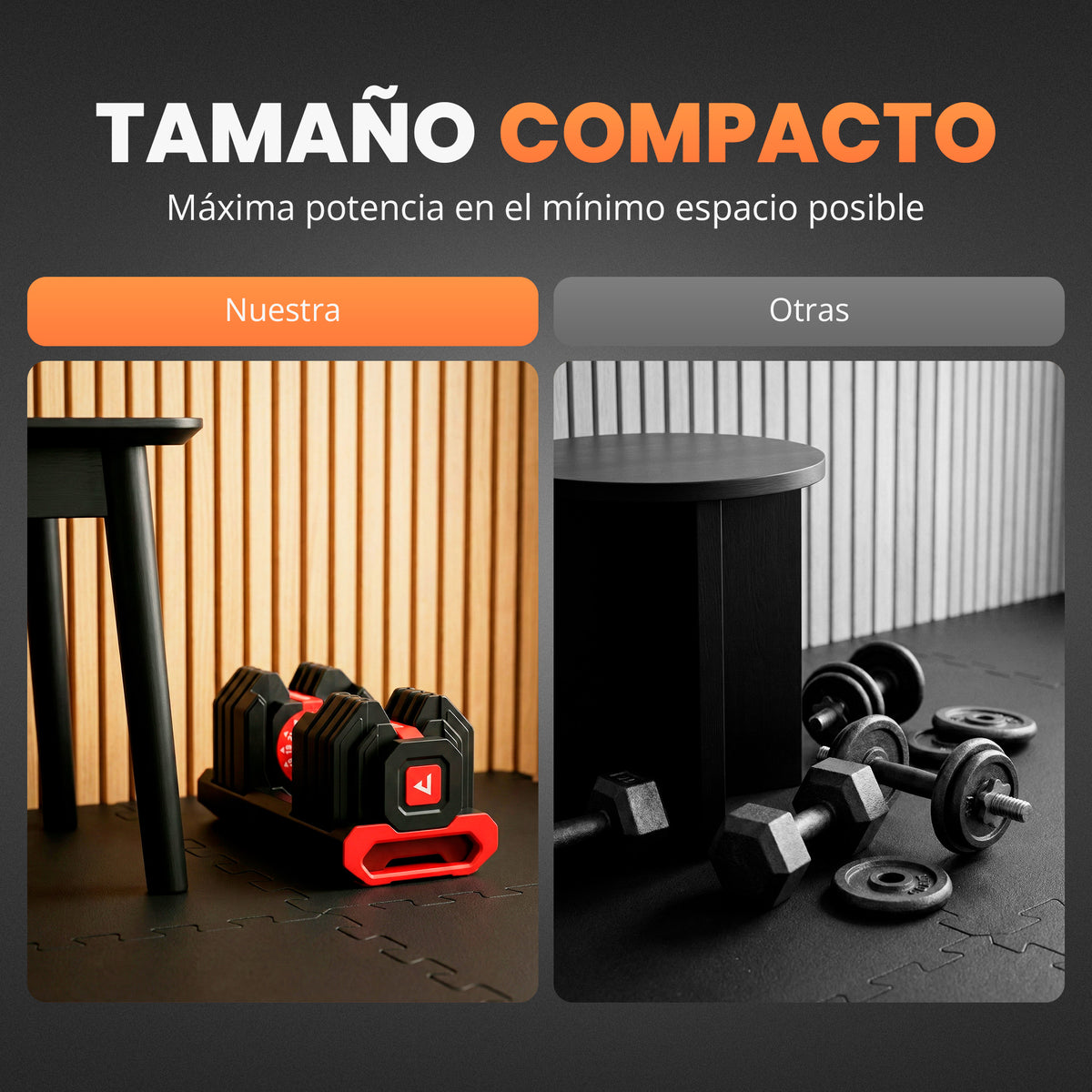 Mancuerna ajustable profesional 2,5kg a 24kg