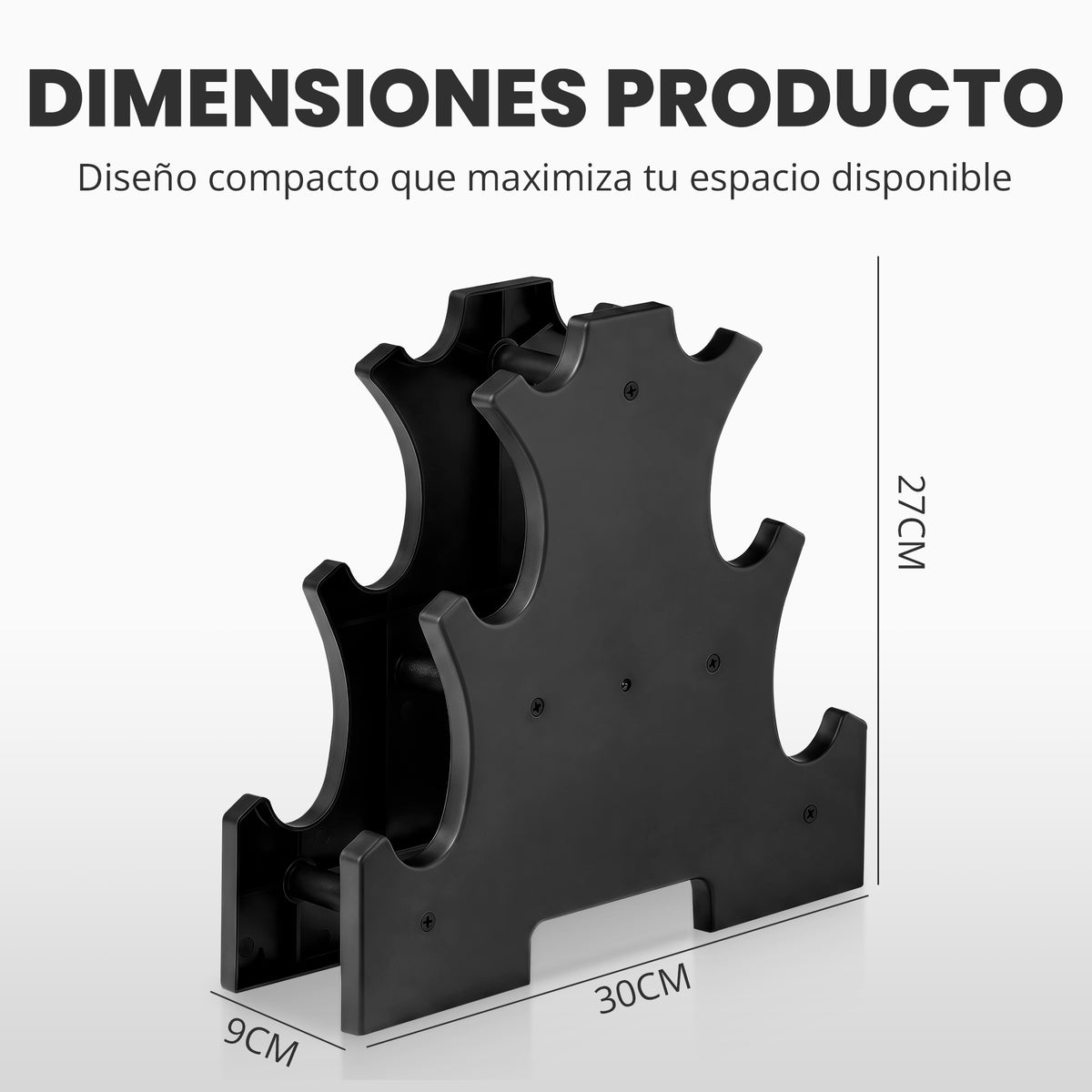 Rack + pack de mancuernas de neopreno Jupplies