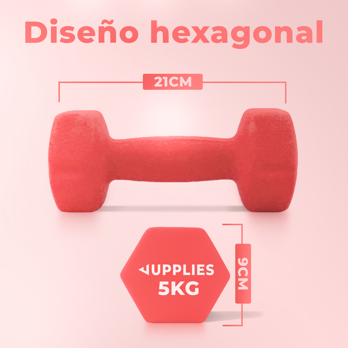Mancuernas de neopreno - pack de 2