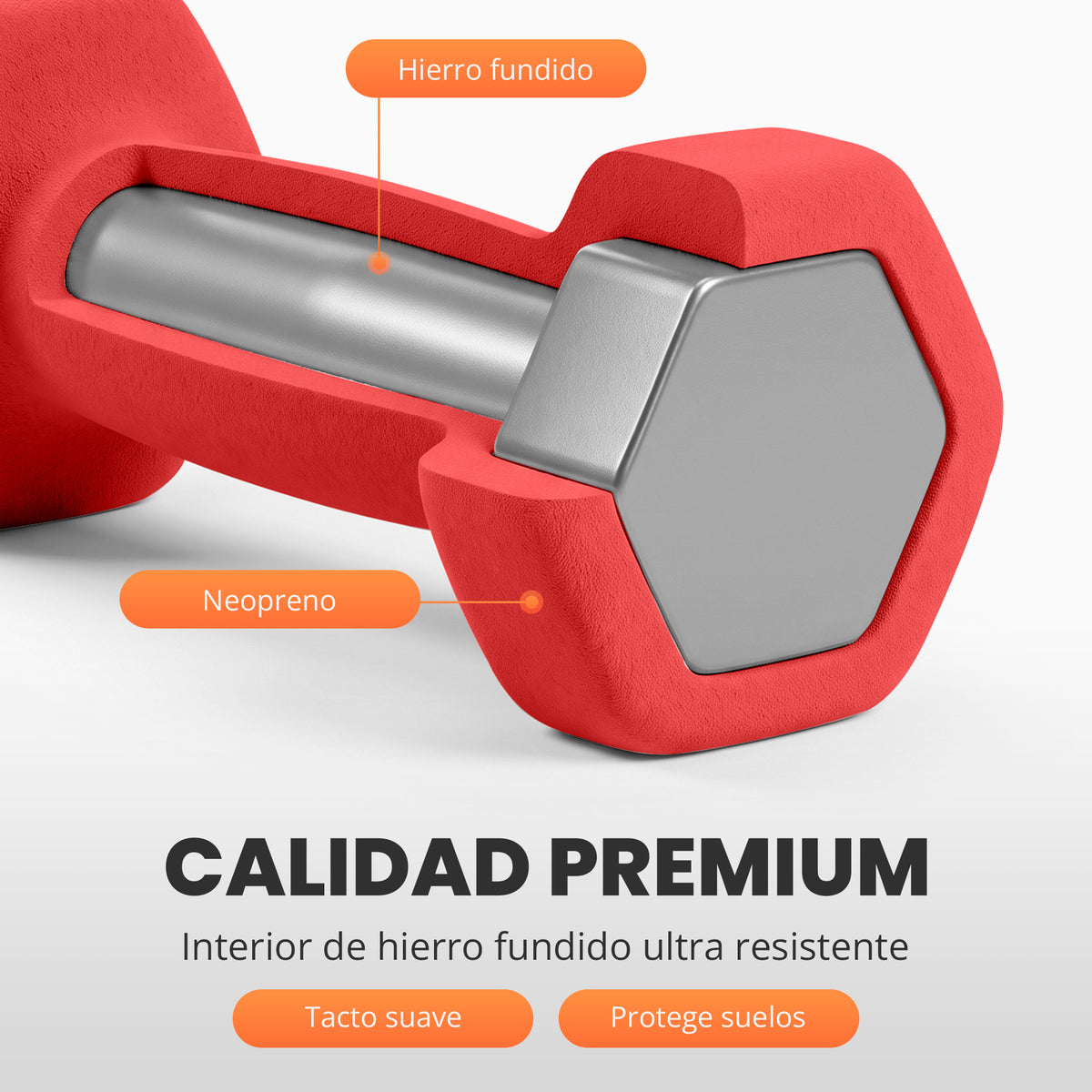 Mancuernas de neopreno - pack de 2