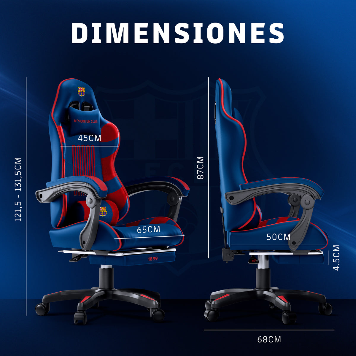 Cadeira gaming FC Barcelona – edição oficial