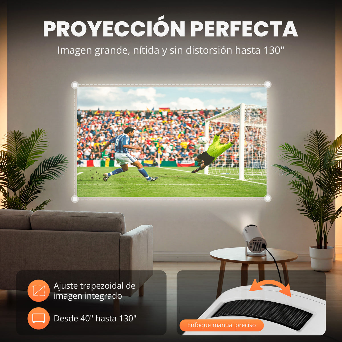 Proyector portátil Android 13 con WiFi y Bluetooth - HD 1080p - Jupplies