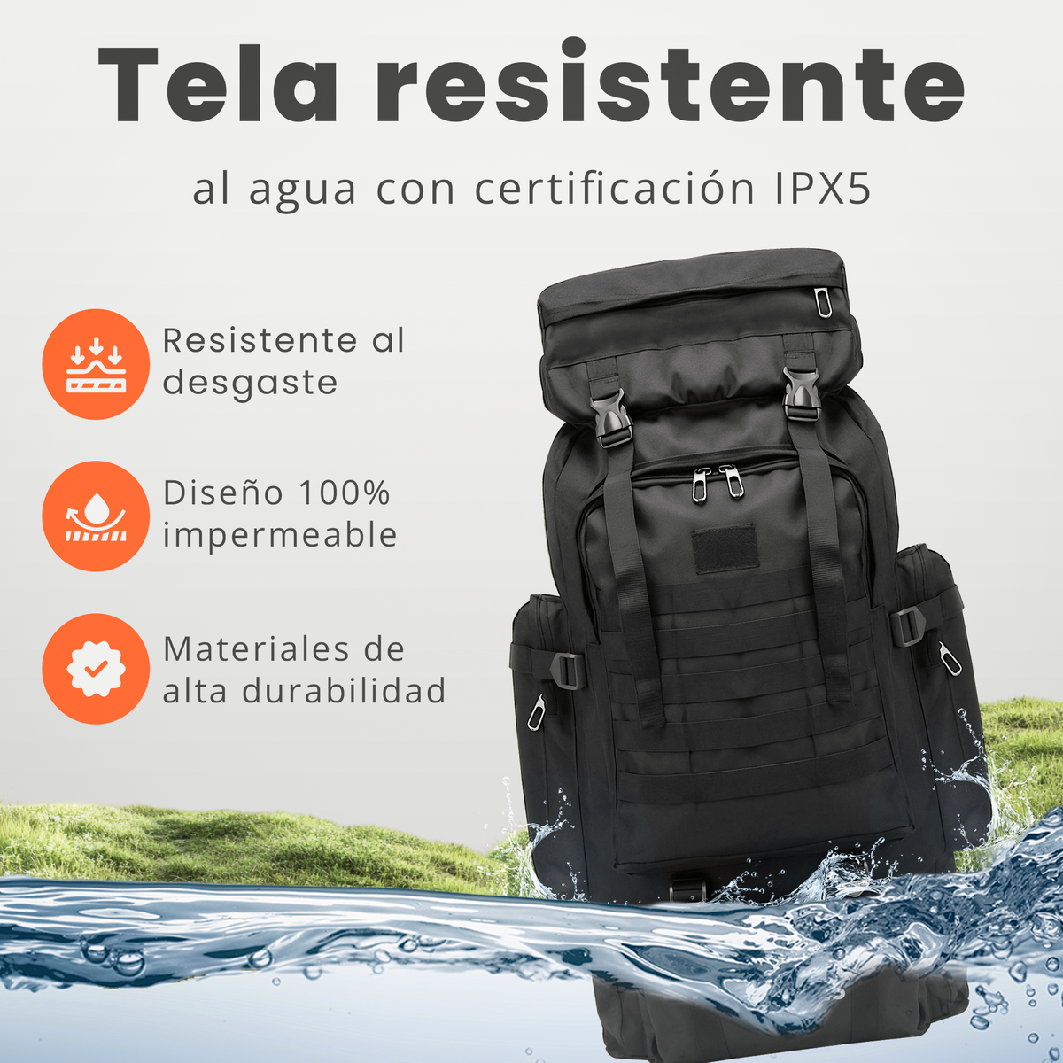 Mochila táctica profesional 80 L - Jupplies