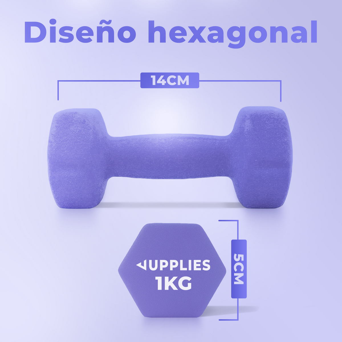 Mancuernas de neopreno - pack de 2