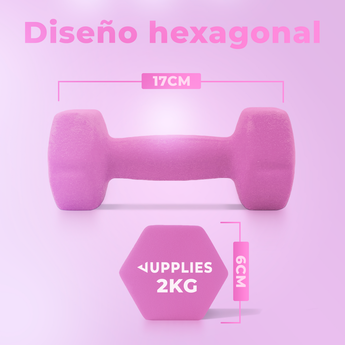 Mancuernas de neopreno - pack de 2