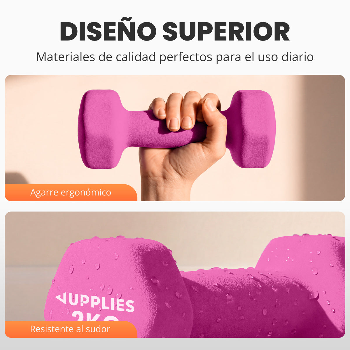 Mancuernas de neopreno - pack de 2