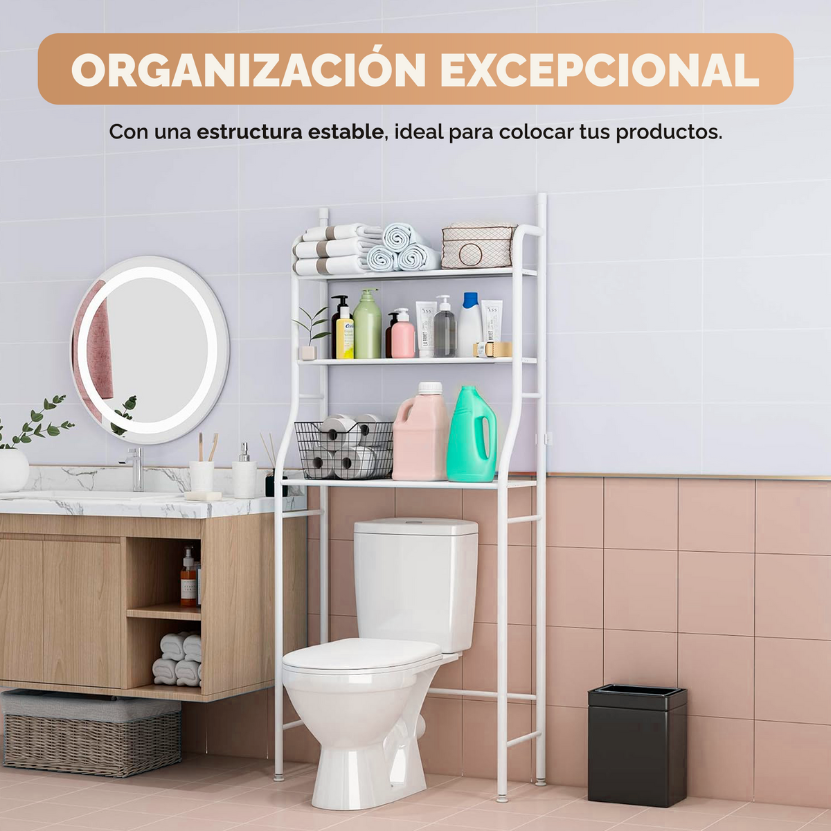 Estante sobre inodoro