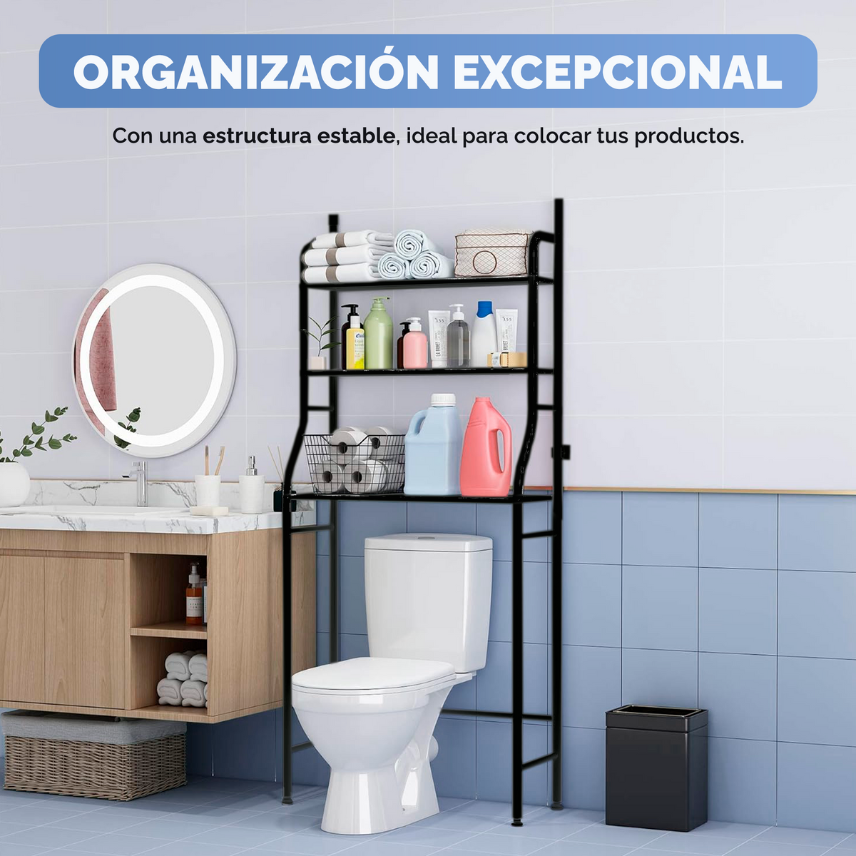 Estante sobre inodoro