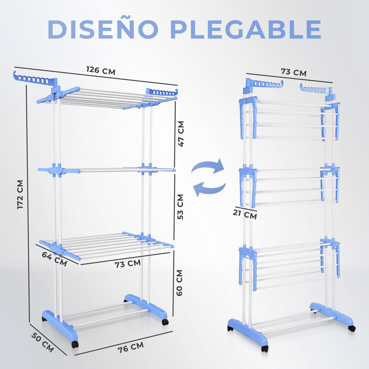 Tendedero plegable vertical