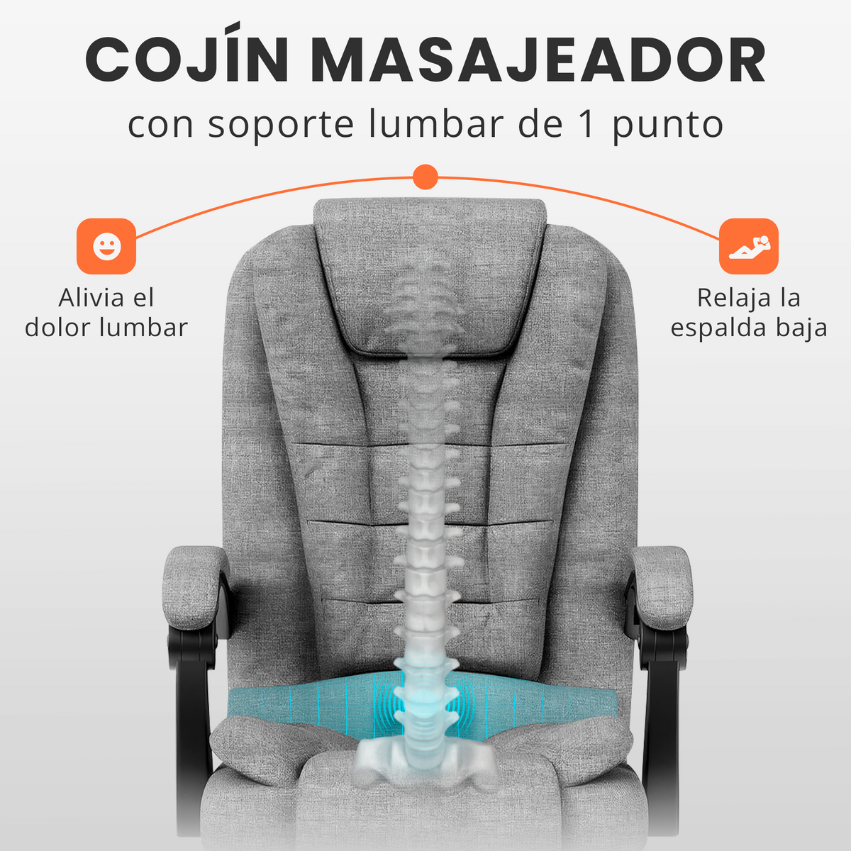 Silla de oficina ergonómica con masajeador lumbar