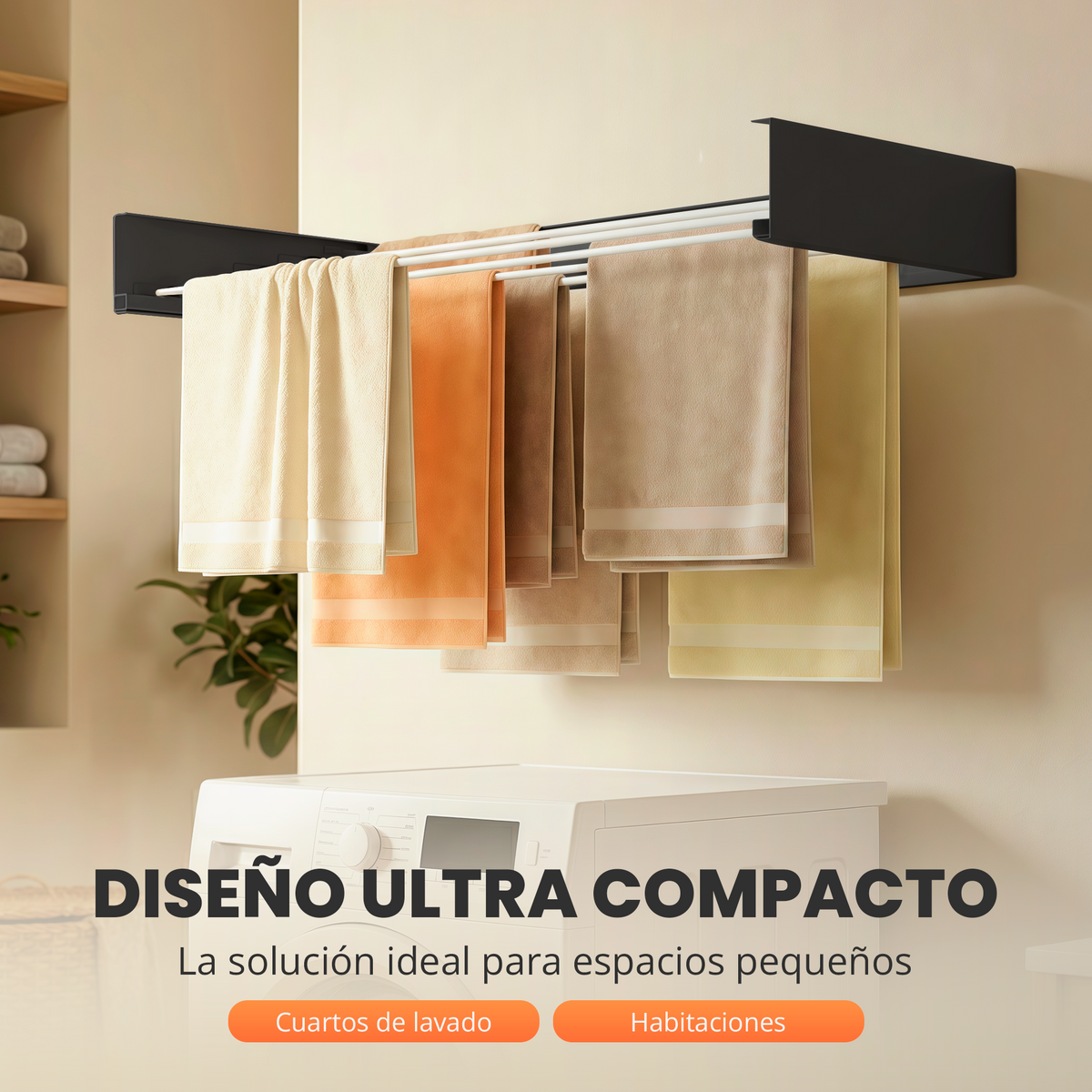 Tendedero plegable de pared - Jupplies