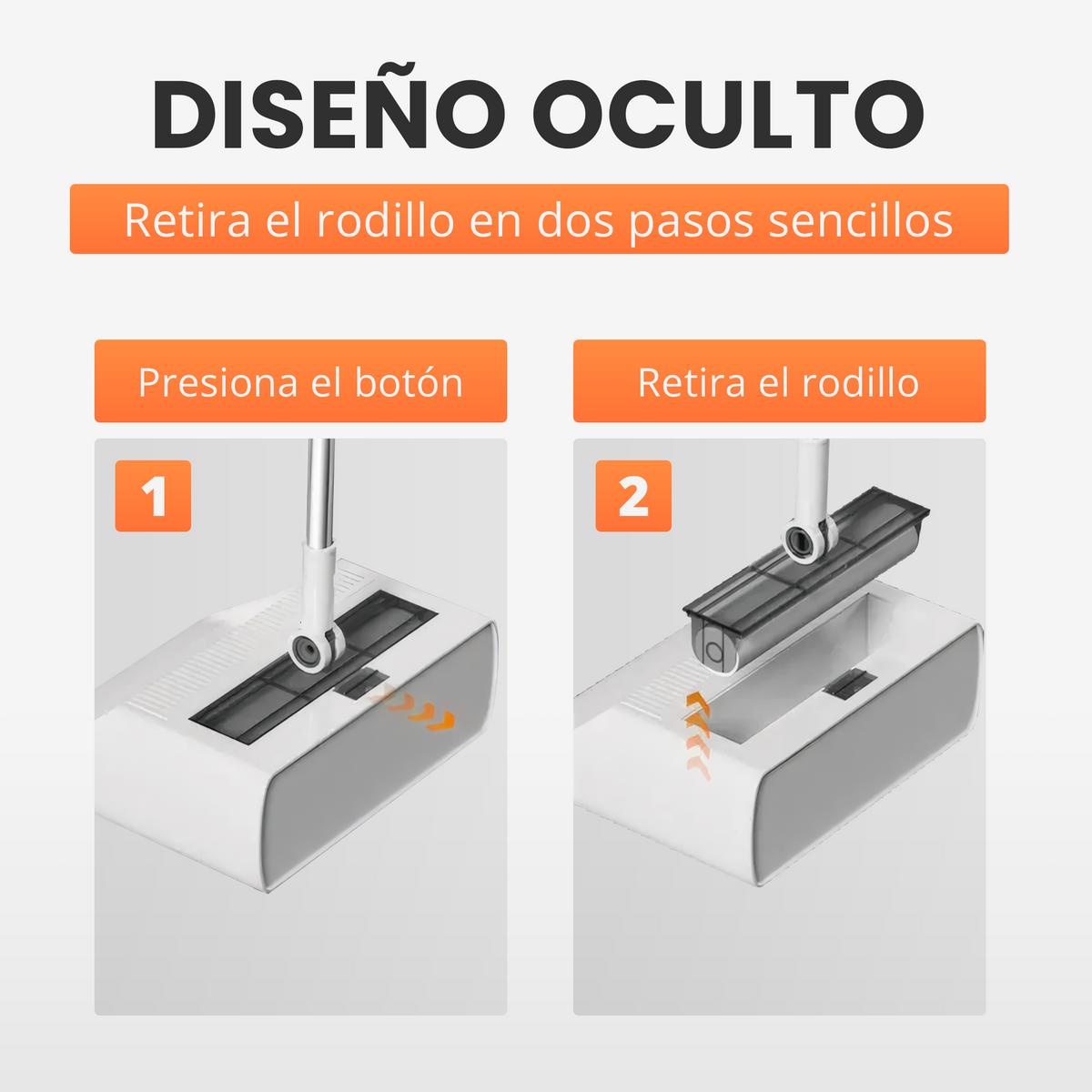 Escoba 3 en 1 - recogedor + función oculta