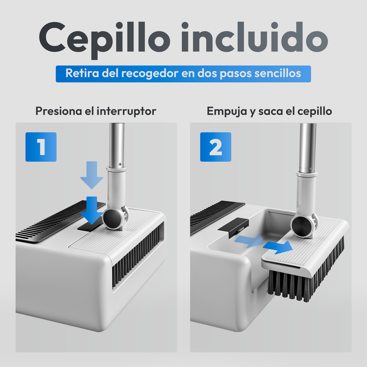Escoba 3 en 1 - recogedor + función oculta