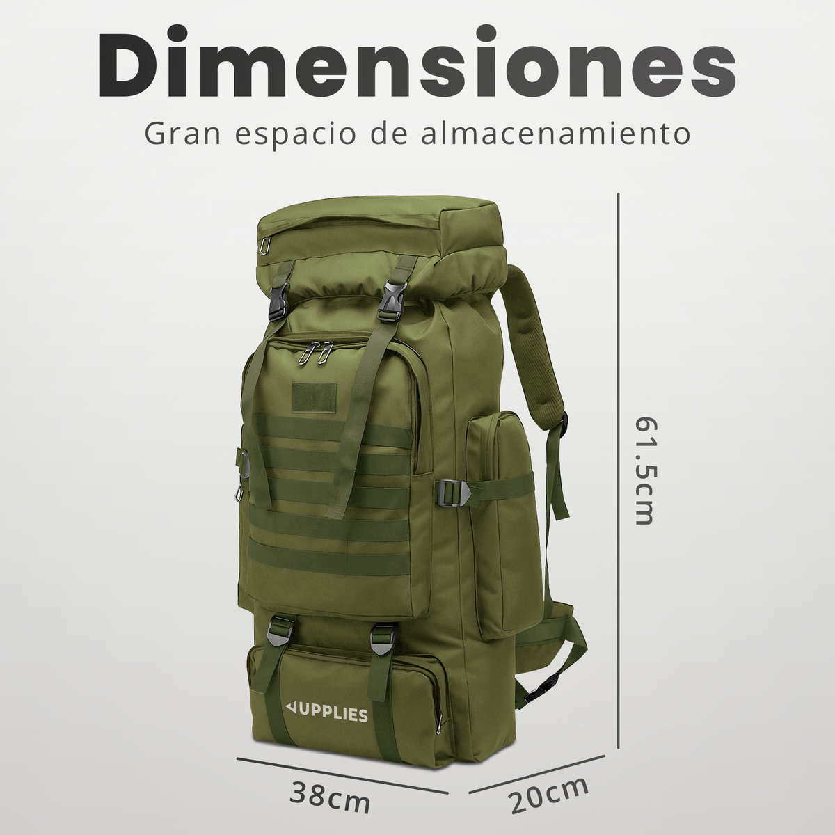 Mochila táctica profesional 80 L - Jupplies