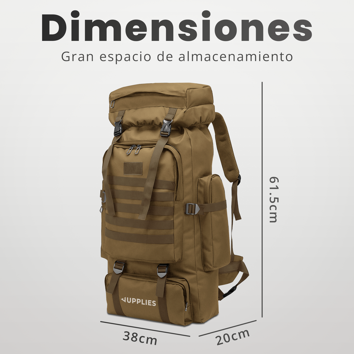 Mochila táctica profesional 80 L - Jupplies