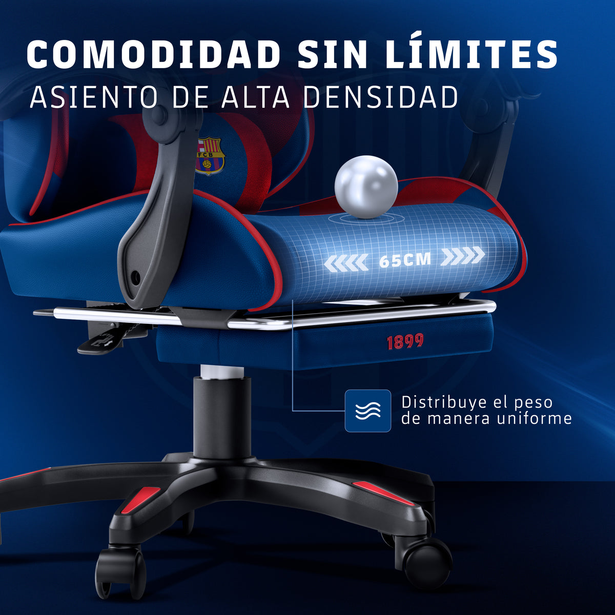 Cadeira gaming FC Barcelona – edição oficial