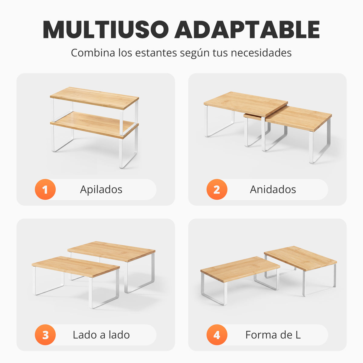 Pack de 2 prateleiras organizadoras