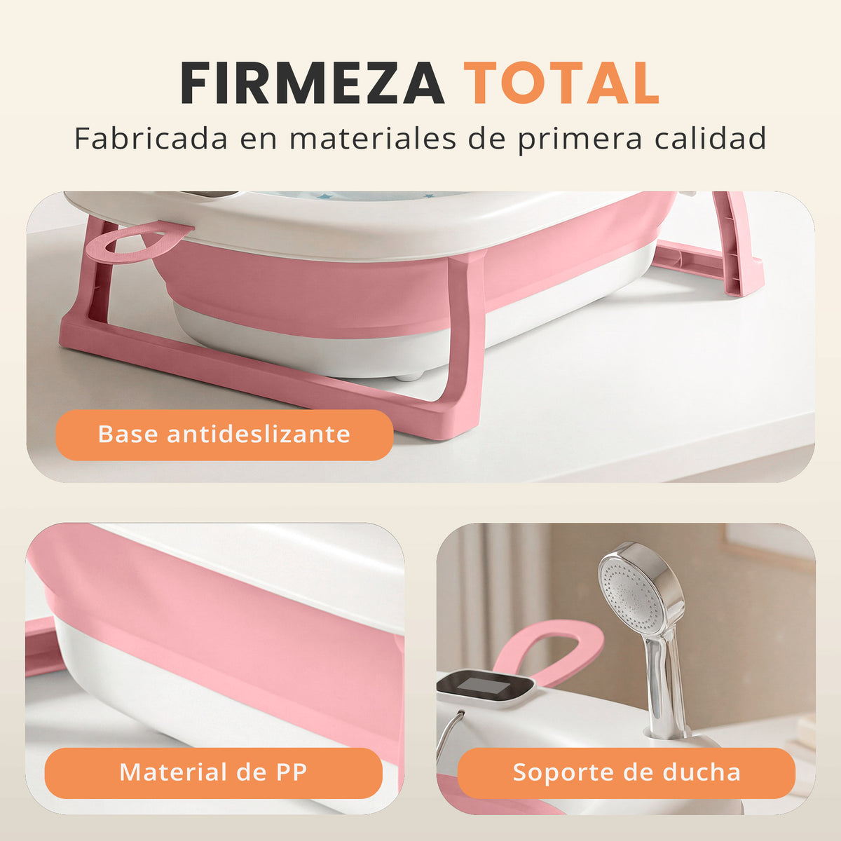 VIP - Banera plegable bebe con termometro