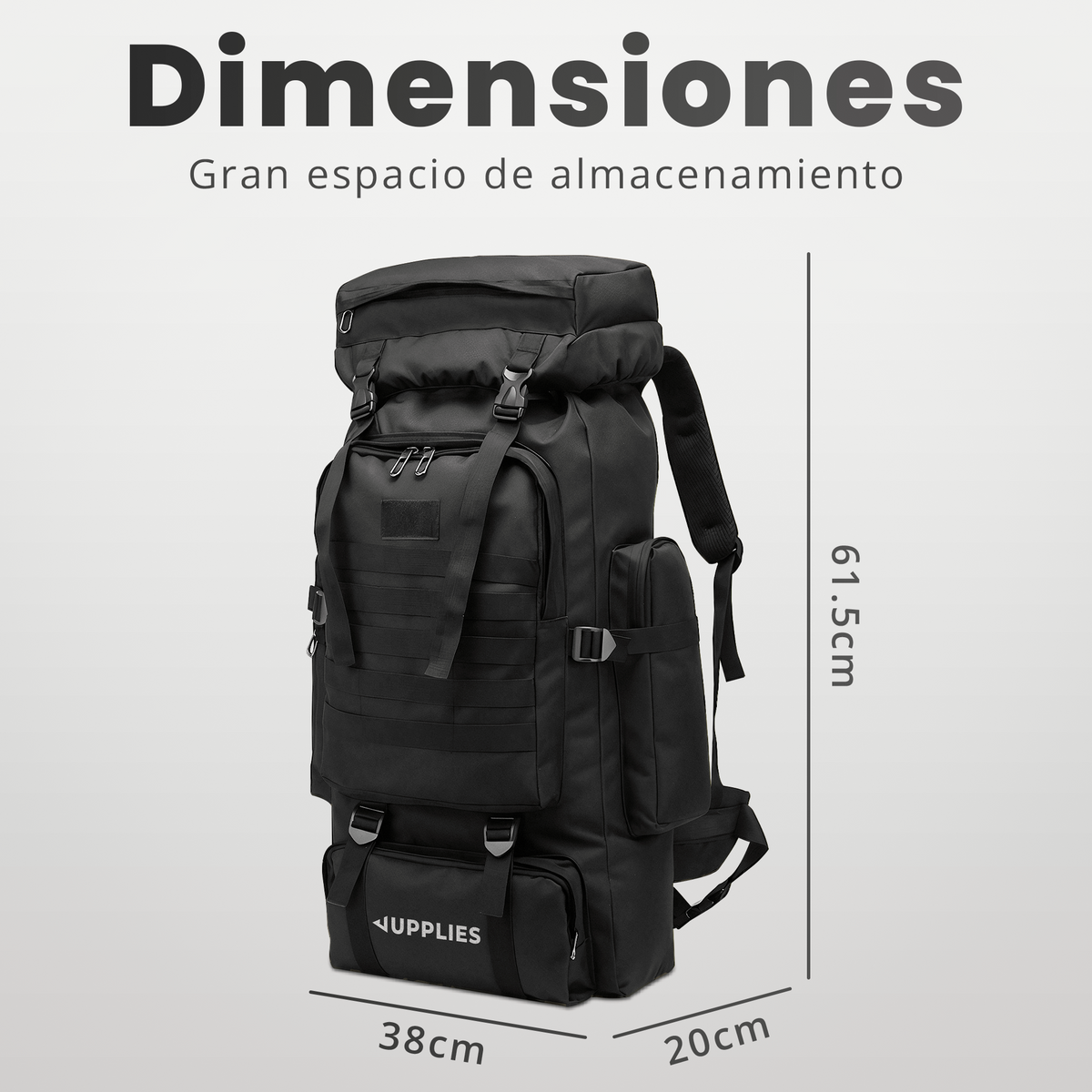 Mochila táctica profesional 80 L - Jupplies