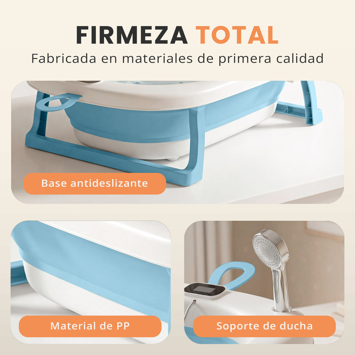 VIP - Banera plegable bebe con termometro