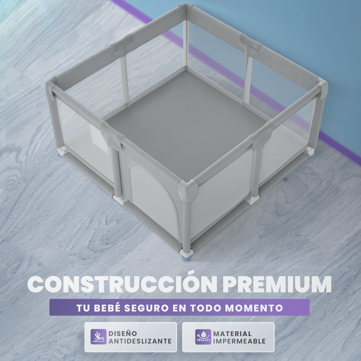 Parque infantil para bebé 120x120 cm económico y plegable | sin adicionales