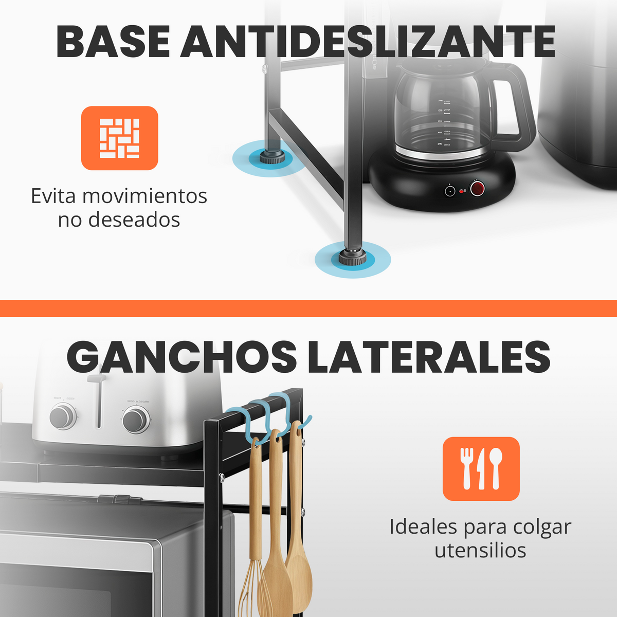 Estante de microondas doble