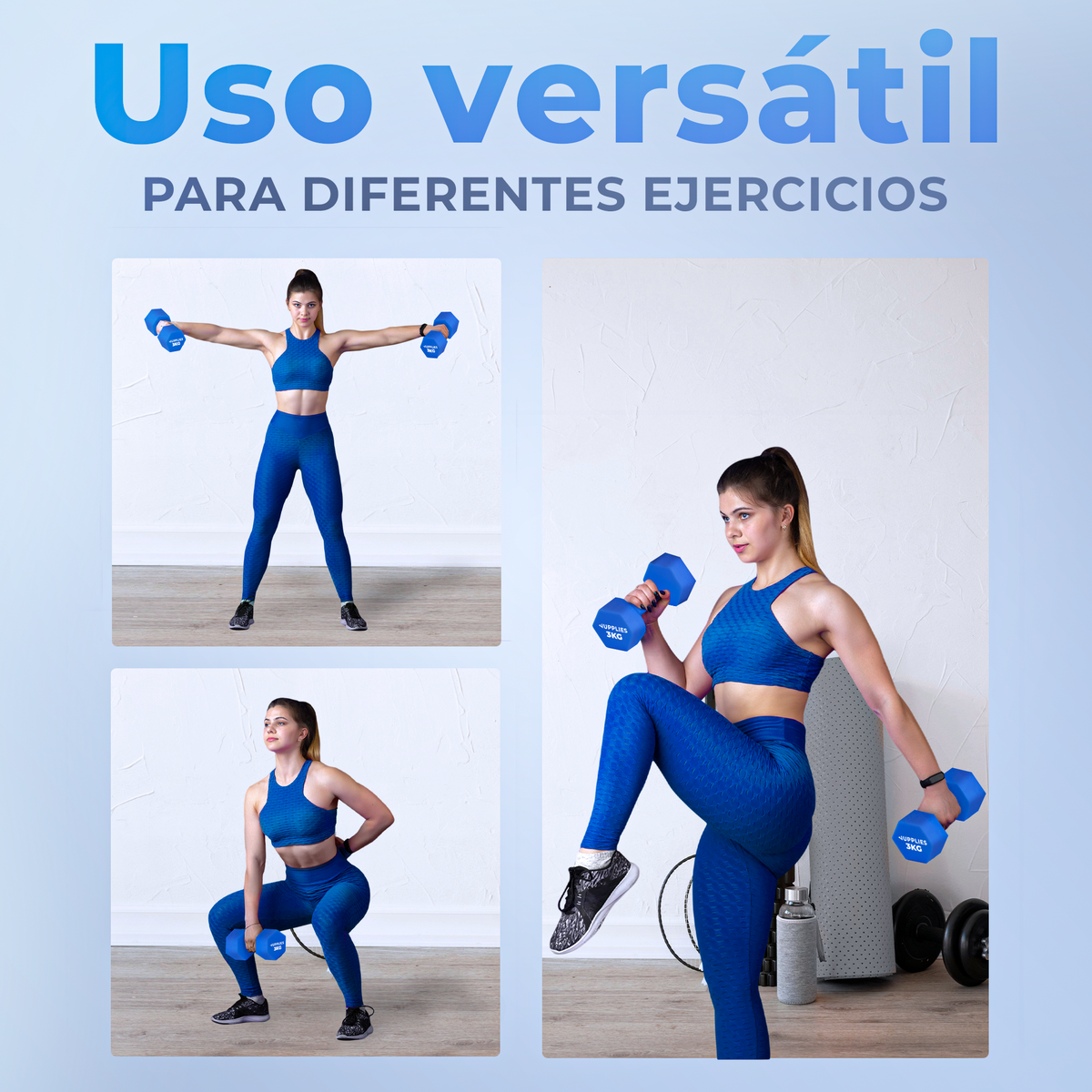 Mancuernas de neopreno - pack de 2