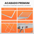 Base antideslizante y soporte de doble triangulo del tendedero