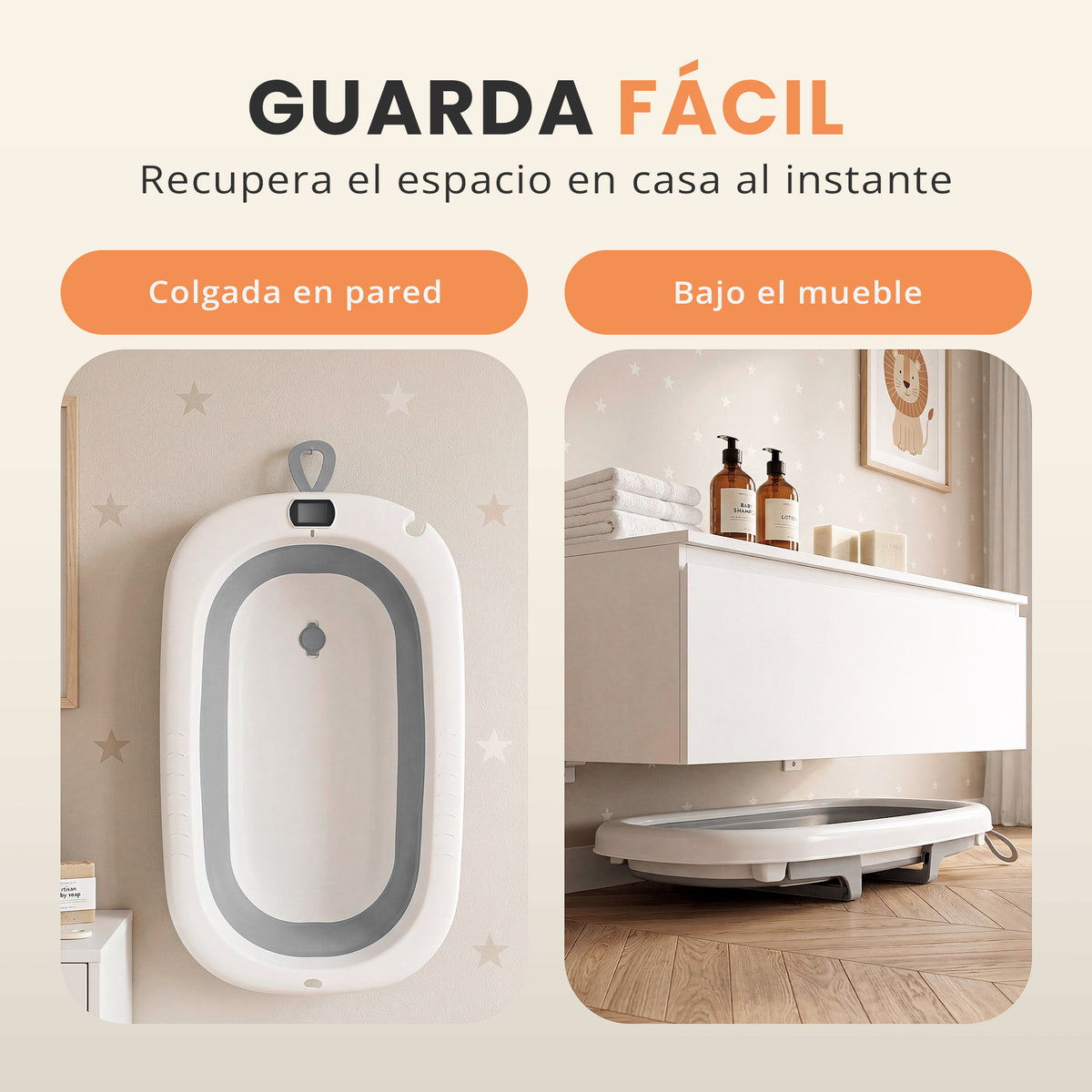 VIP - Banera plegable bebe con termometro
