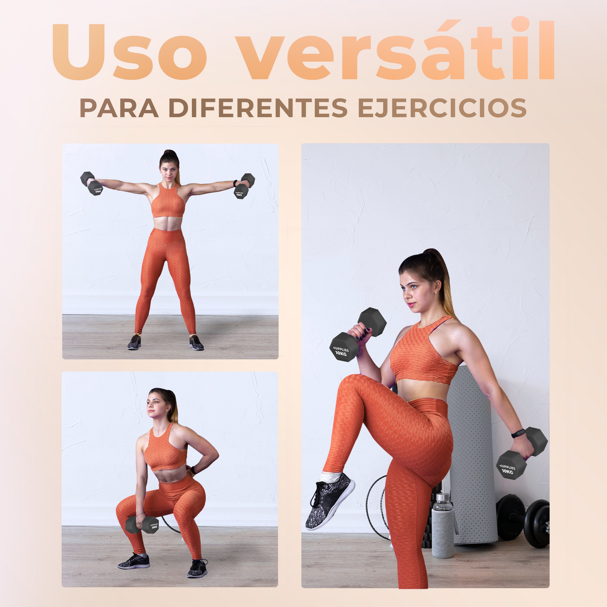 Mancuernas de neopreno - pack de 2