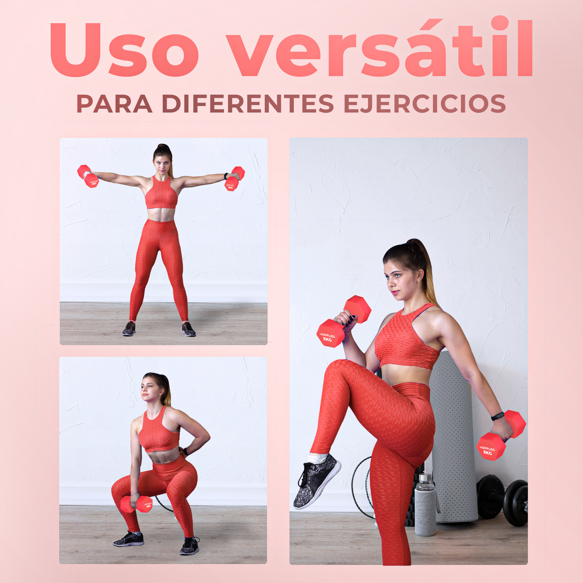 Mancuernas de neopreno - pack de 2