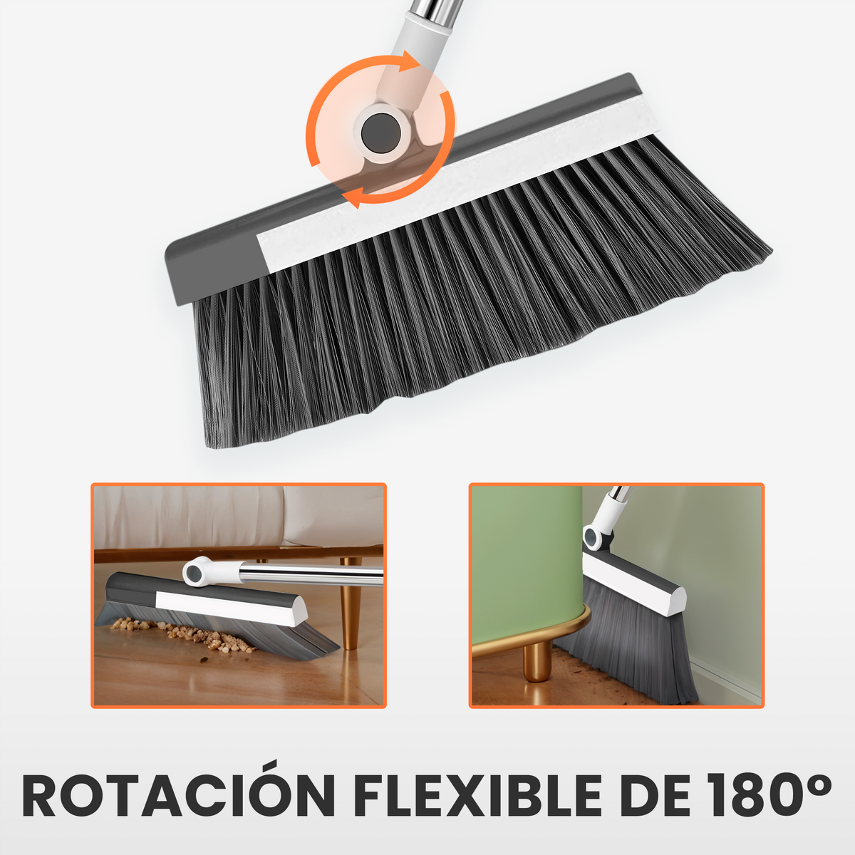 Escoba 3 en 1 - recogedor + función oculta