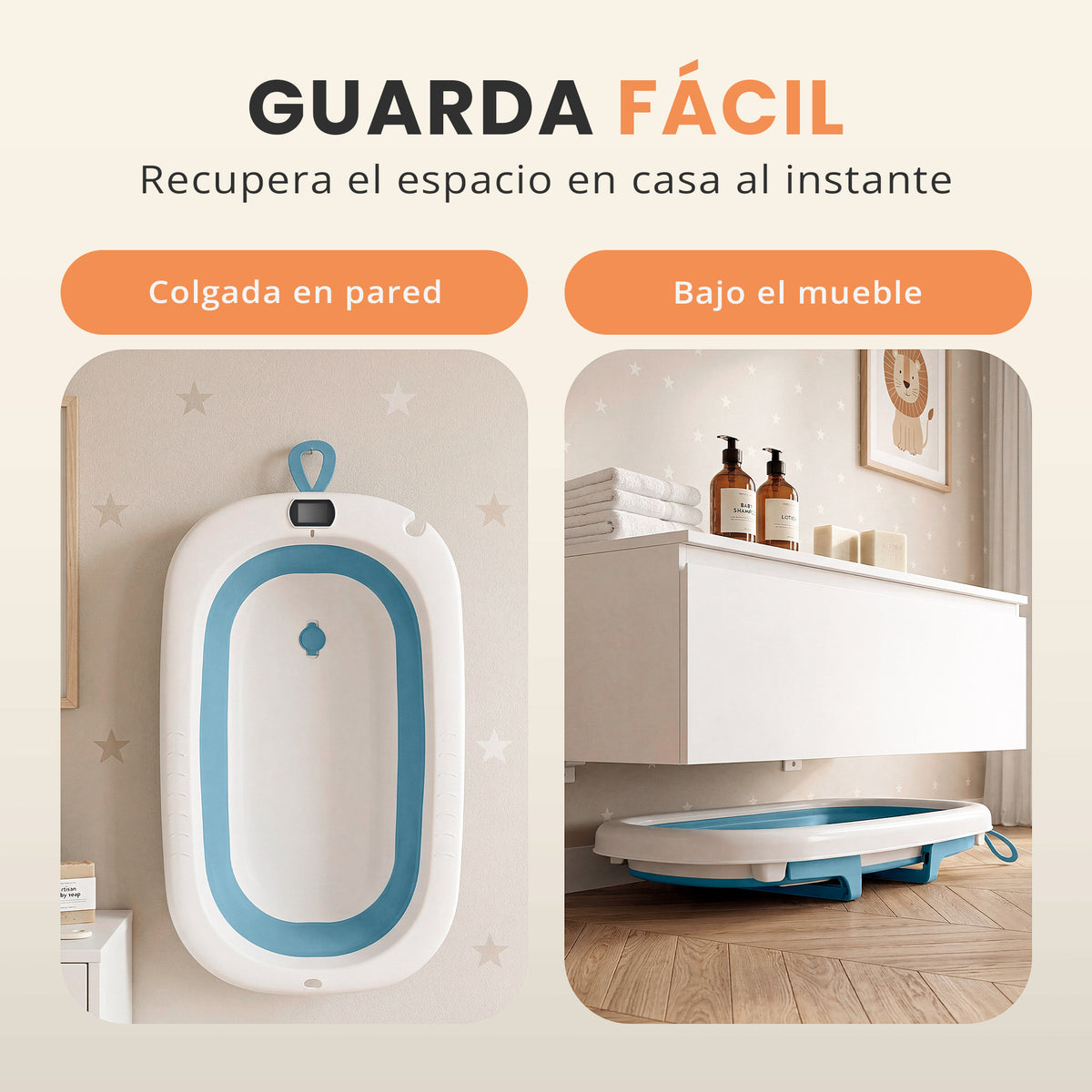 VIP - Banera plegable bebe con termometro