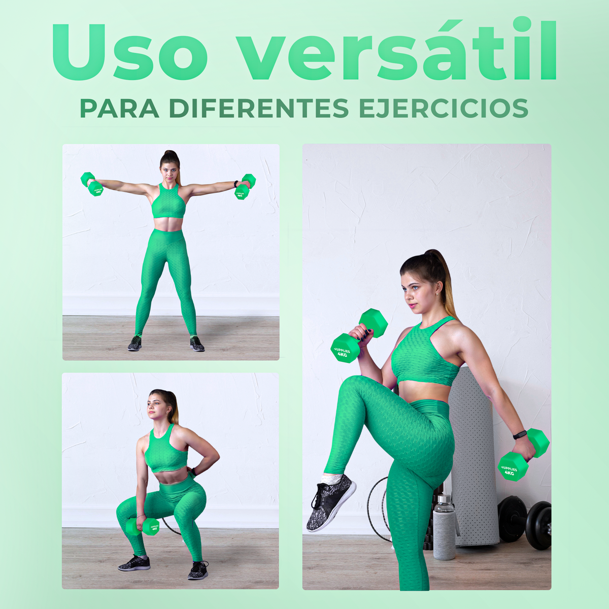 Mancuernas de neopreno - pack de 2