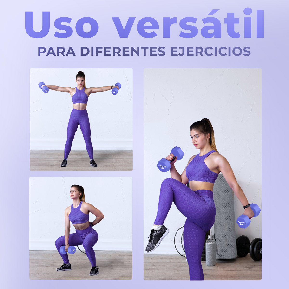 Mancuernas de neopreno - pack de 2