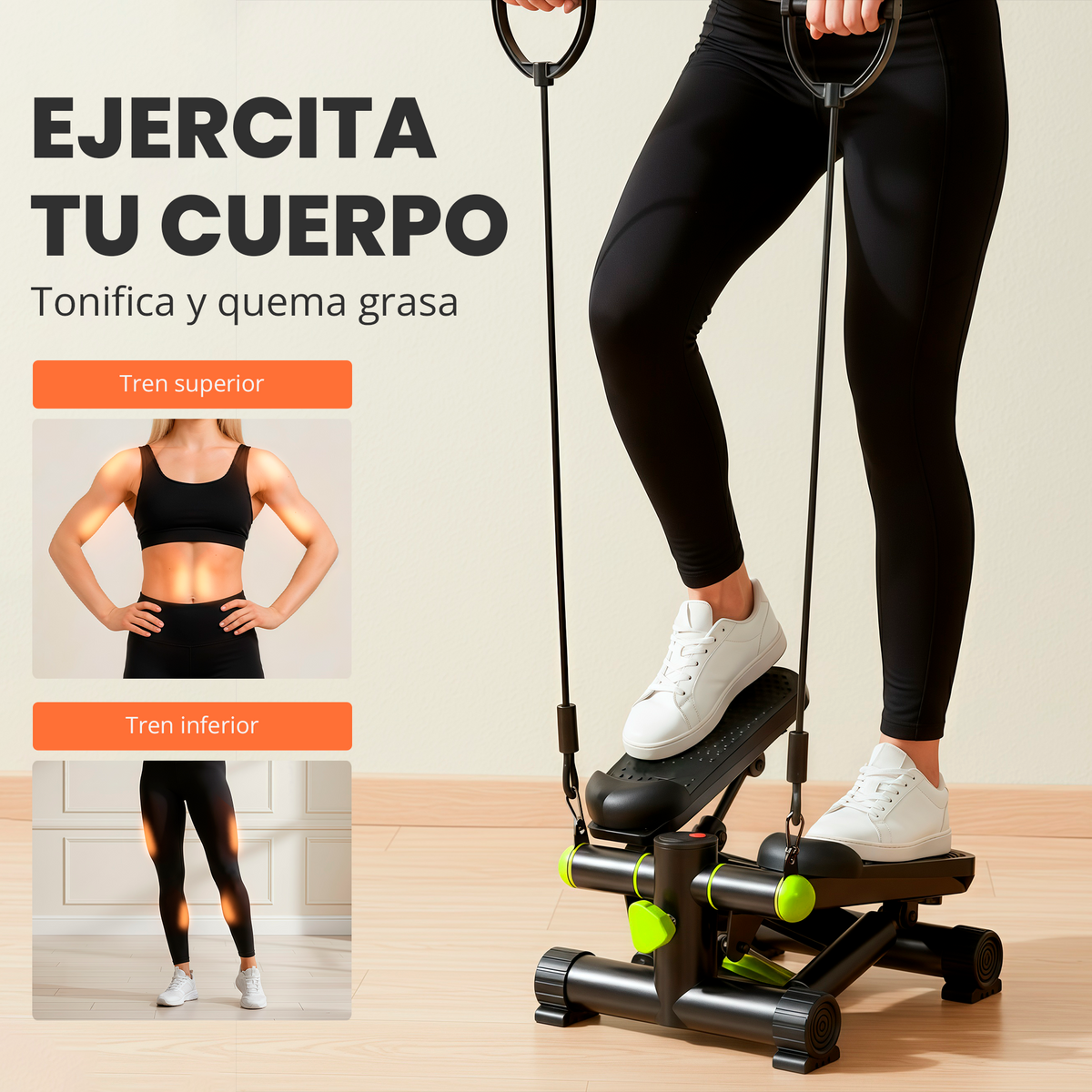 Pedaleadora hidráulica silenciosa con bandas
