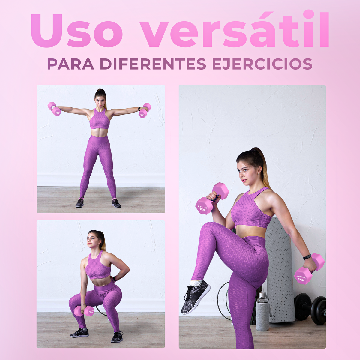 Mancuernas de neopreno - pack de 2