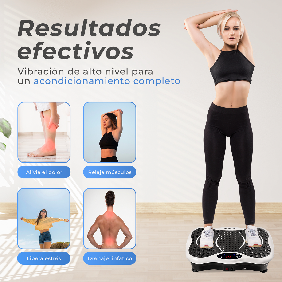 Plataforma vibratoria fitness Jupplies