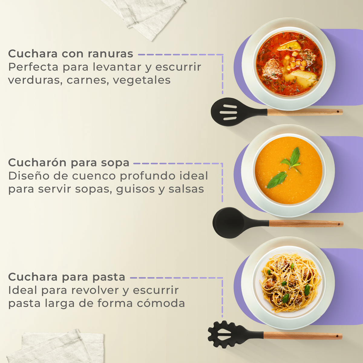 Pack de utensilios de cocina