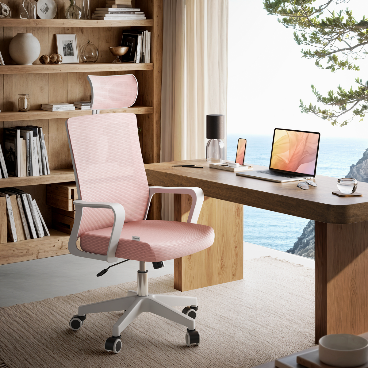 Silla escritorio ergonómica con reposacabezas