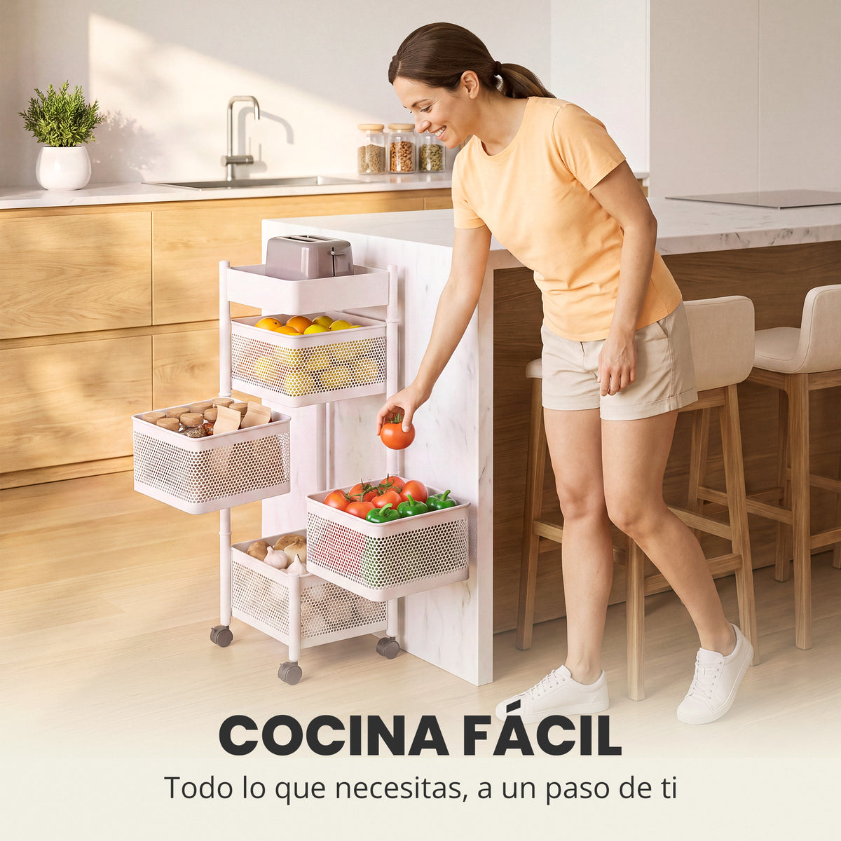 Estante giratorio para verduras