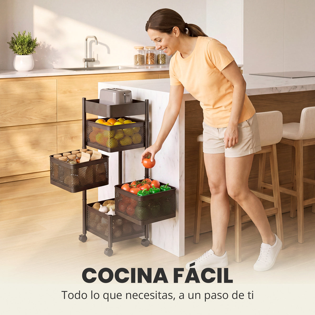 Estante giratorio para verduras