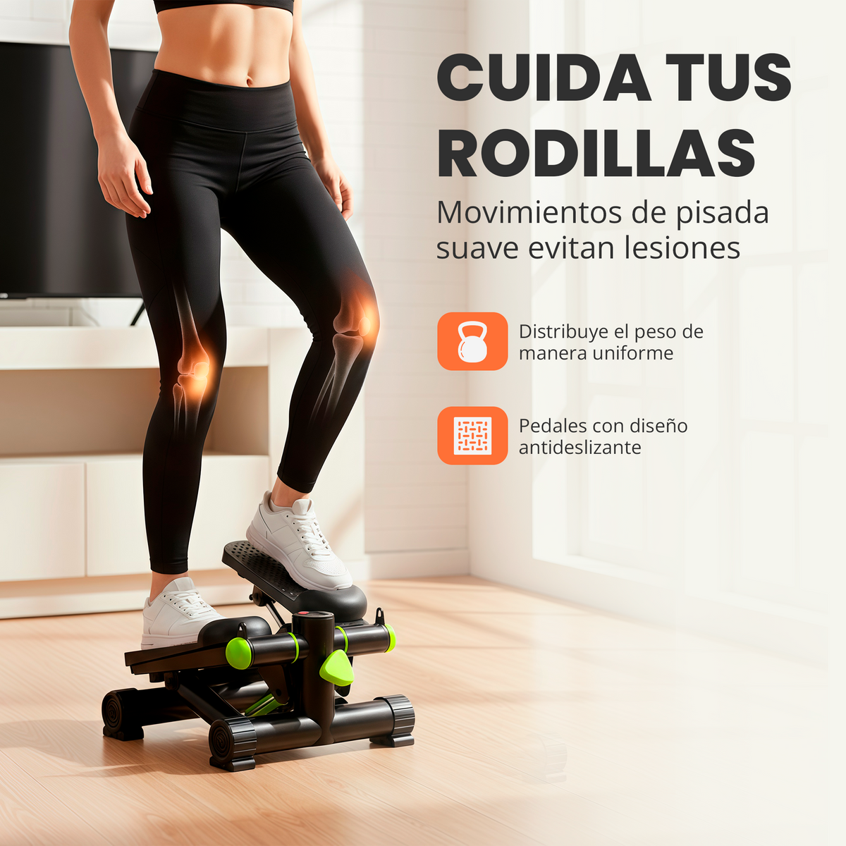 Pedaleadora hidráulica silenciosa con bandas