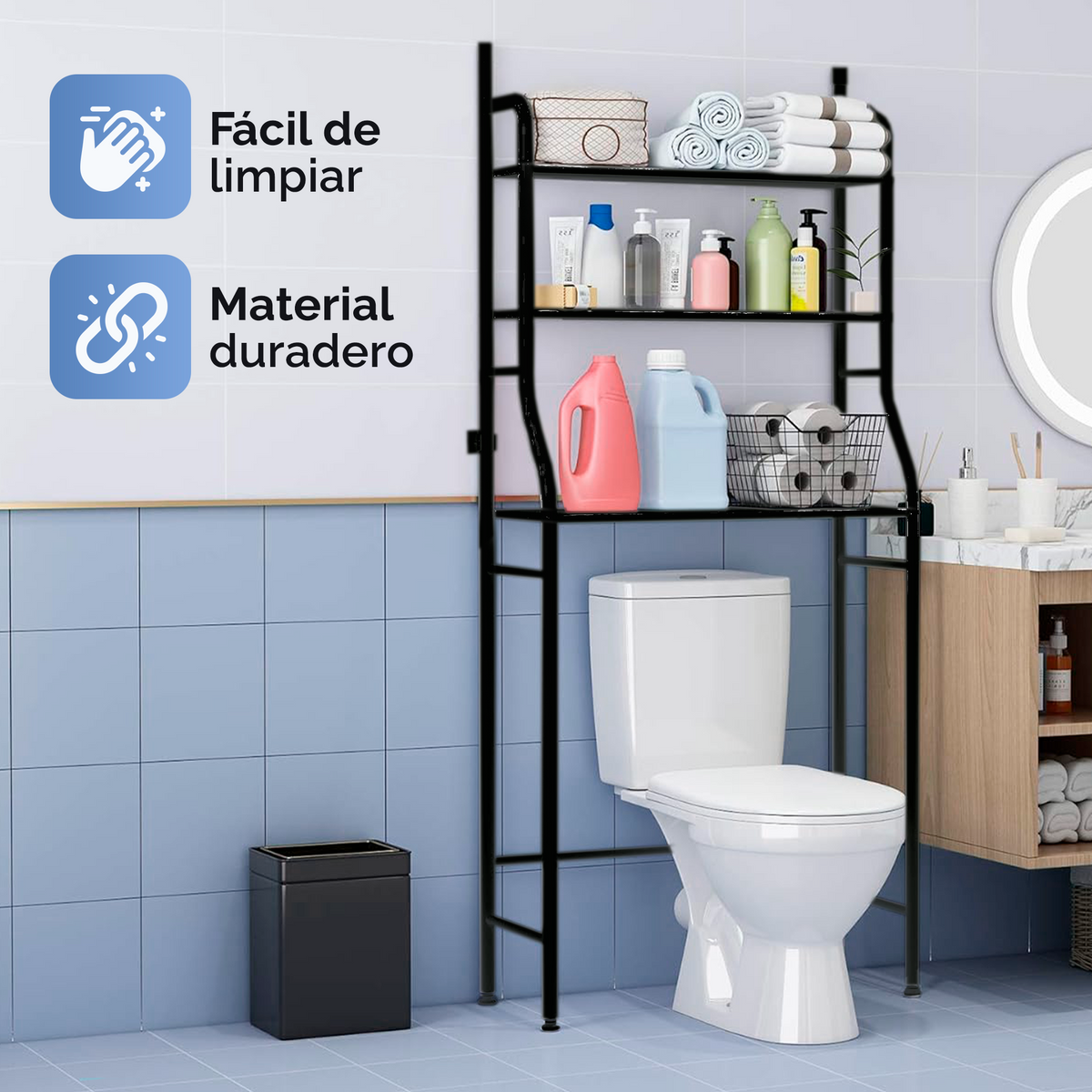 Estante sobre inodoro