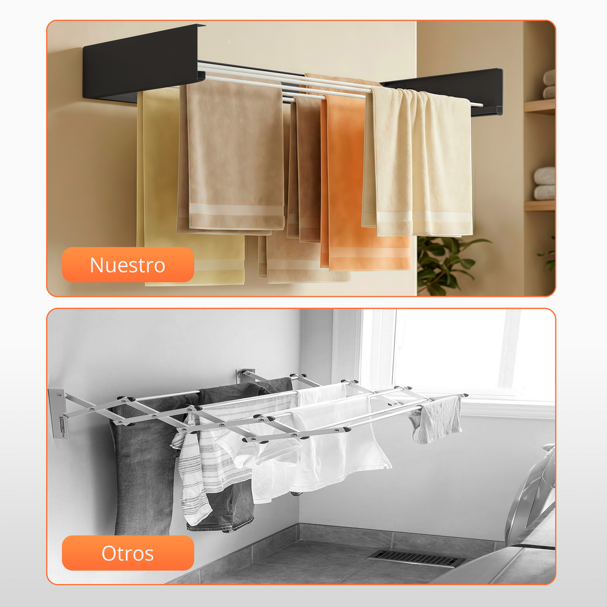 Tendedero plegable de pared - Jupplies