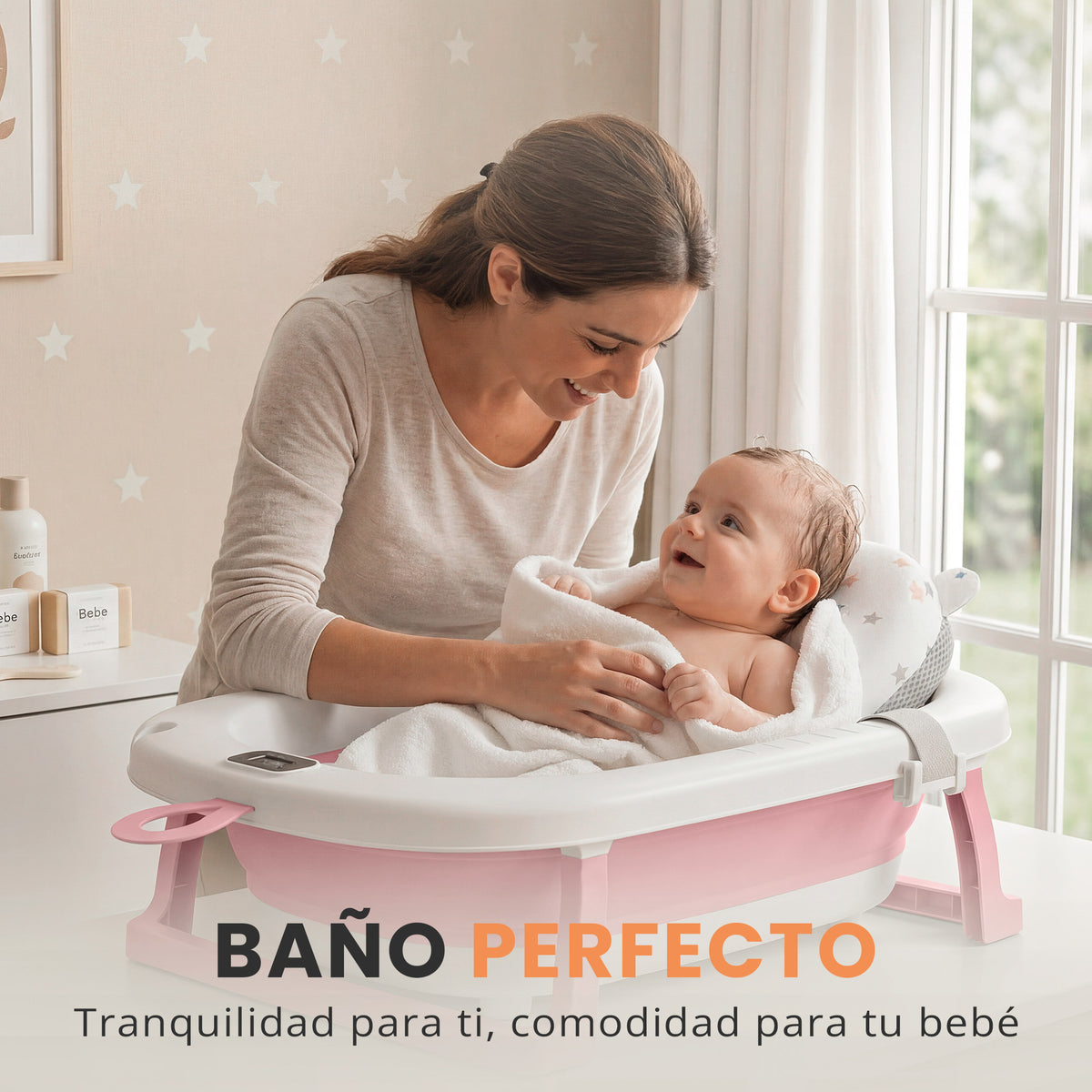 VIP - Banera plegable bebe con termometro